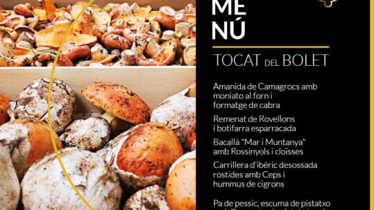 🍄 Vuelve el “Menú Tocat del Bolet” en El Palau Vell! 🍄